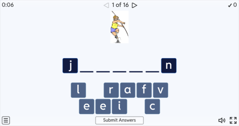 Sports ESL Interactive Spell The Word Worksheet