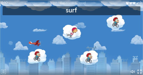 Sports Verbs ESL Vocabulary Airplane Game