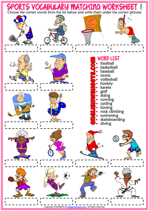 sports-vocabulary-matching-exercise-worksheets-for-kids