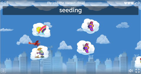 Spring ESL Vocabulary Airplane Game