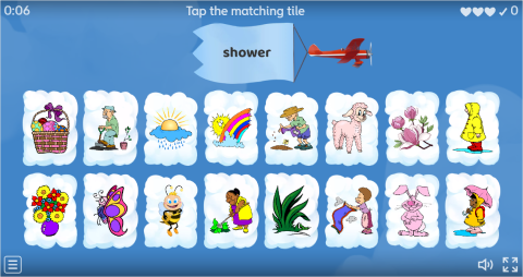 Spring ESL Interactive Find The Match Worksheet