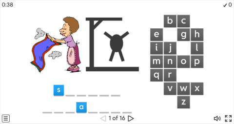 Spring Vocabulary ESL Interactive Hangman Game