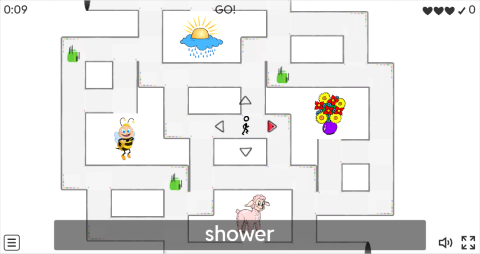 Spring ESL Vocabulary Maze Chase Game