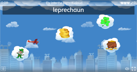 St. Patrick's Day ESL Vocabulary Airplane Game