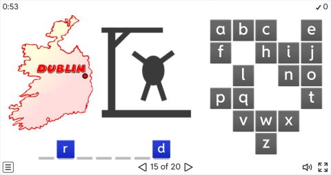St. Patrick's Day ESL Interactive Hangman Game