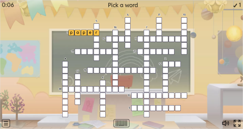 Stationery Objects ESL Interactive Crossword Puzzle