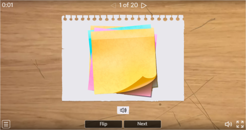 Stationery Objects ESL Interactive Vocabulary Flashcards