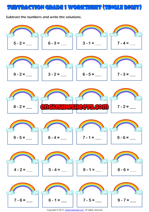 first-grade-single-digit-subtraction-math-exercise-worksheet