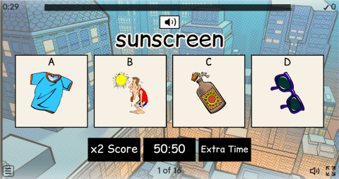 Summer ESL Interactive Vocabulary Quiz Show