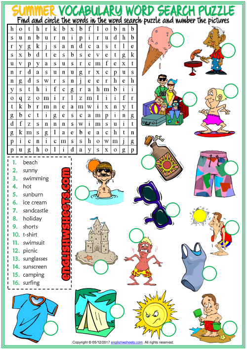 A Fun Esl Printable Word Search Puzzle Worksheet With