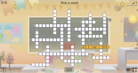 Thanksgiving ESL Interactive Crossword Puzzle