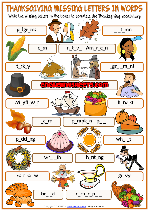 thanksgiving-esl-missing-letters-in-words-exercise-worksheet