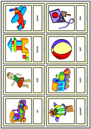 Toys ESL Printable Vocabulary Learning Cards For Kids