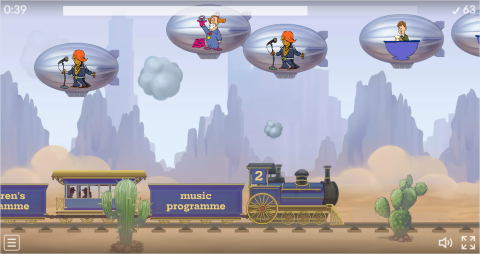 TV Programmes ESL Vocabulary Balloon Pop Game