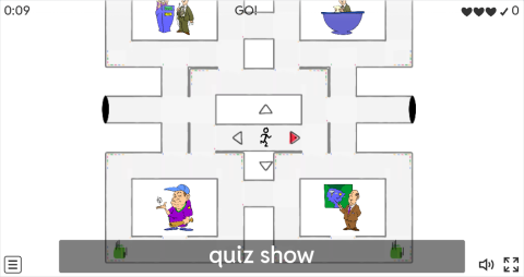 TV Programmes ESL Vocabulary Maze Chase Game