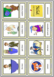 TV Programmes ESL Printable Vocabulary Learning Cards