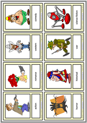 Types of Films ESL Printable Vocabulary Learning Cards