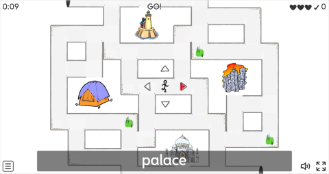 Types of Houses ESL Vocabulary Maze Chase Game