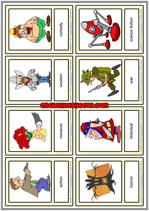 types-of-films-esl-printable-vocabulary-learning-cards