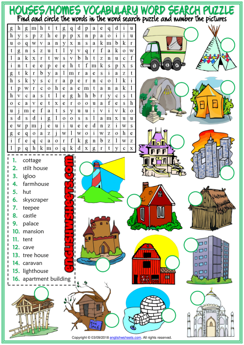Find the word 5 класс. Types of Houses задания. Worksheets типы домов. Vocabulary Worksheet Types of Houses ответы. Types of Houses Worksheets.