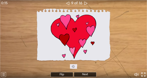 Valentine's Day ESL Interactive Vocabulary Flashcards