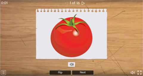 Vegetables ESL Interactive Vocabulary Flashcards