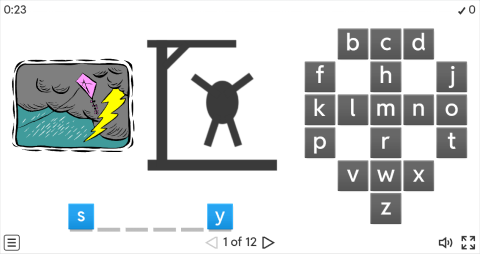 Weather Conditions ESL Interactive Hangman Game
