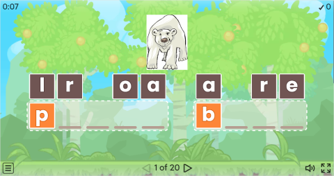Wild Animals Vocabulary ESL Interactive Anagram