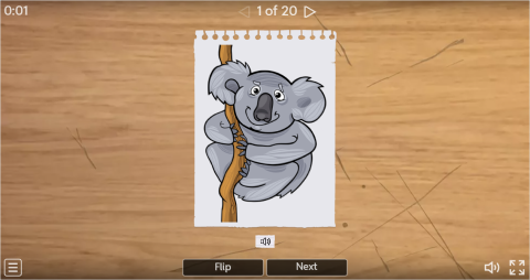 Wild Animals ESL Interactive Vocabulary Flashcards