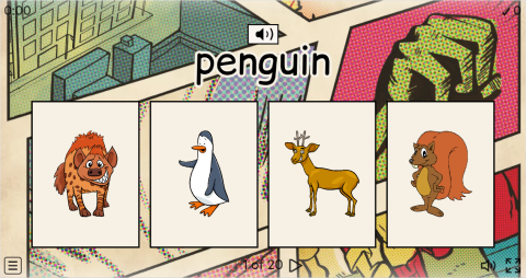 Wild Animals ESL Interactive Vocabulary Quiz