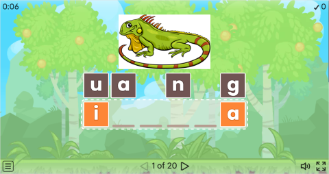 Wild Animals Vocabulary ESL Interactive Anagram