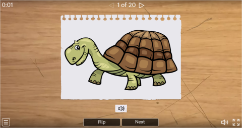 Wild Animals ESL Interactive Vocabulary Flashcards