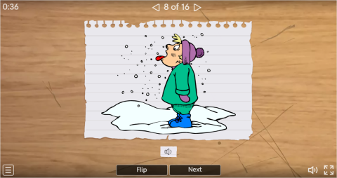 Winter ESL Interactive Vocabulary Flashcards