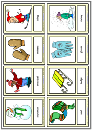 Winter Clothes Flashcards, Memory Card Game for Kids, Winter Printables,  Vocabulary Cards, Word Cards, Educational Resources, Preschool -   Denmark